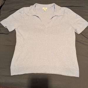 J. Crew Soft Light Gray V-Neck Sweater